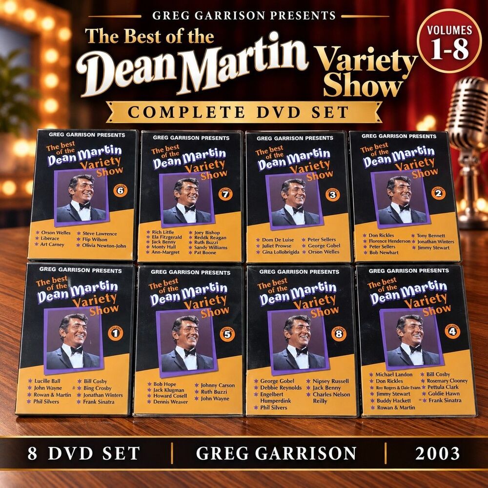 Dean Martin Variety Show Vol 1-8 Complete DVD Lot Greg Garrison 2003
